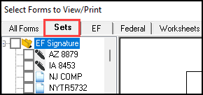 Image of sets in View/print mode